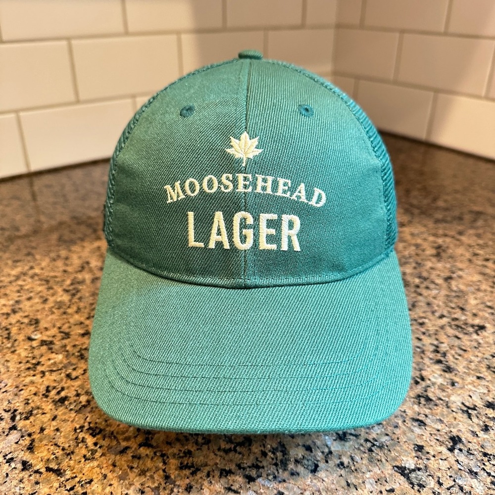 Moosehead Lager Trucker Hat Snapback Green Teal Canadian Beer Cap